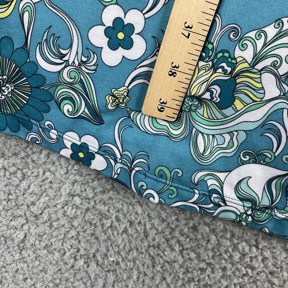 Prana Dress Womens XL Blue Floral Slip Sundress V-Neck Strappy Jersey Summer - Picture 7 of 8